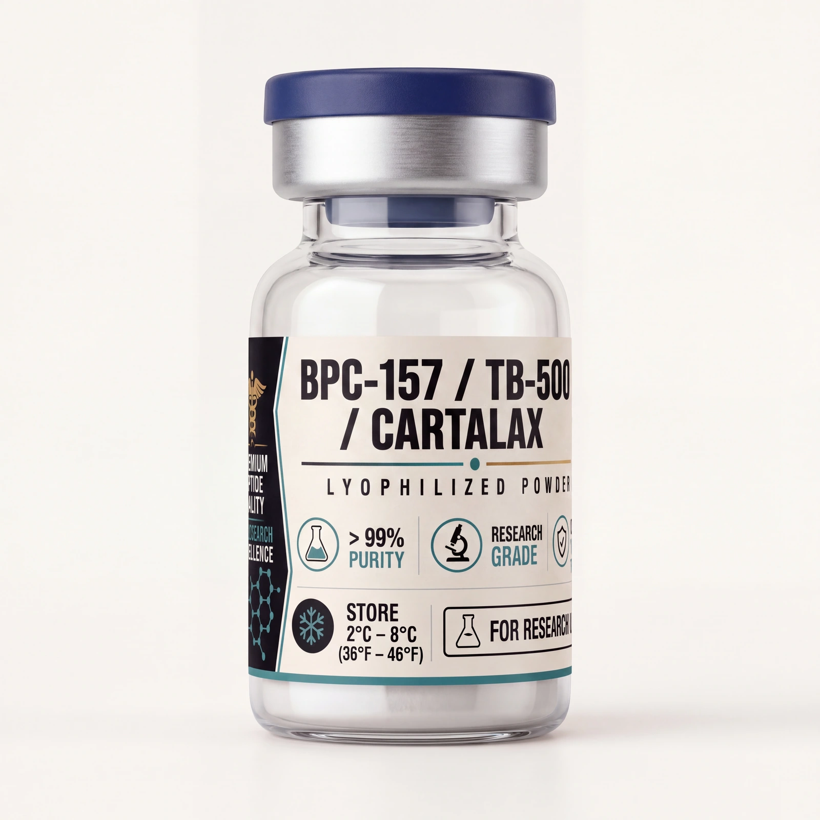 BPC-157 / TB-500 / Cartalax GreysProtocol product vial